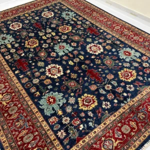 Handmade 9x12 Ft Afghan Bidjar Wool Rug – Traditional Vegetable Dyed Carpet – Tribal Wool and Cotton Area Rug – Durable & Elegant Afghan Weaving