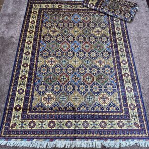Afghan Handmade Qarqin Rug – 8x10 ft (6m) | Neutral Color Wool Carpet Afghan Europe Bazar